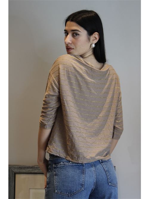 T-shirt riga lurex DIECI MINUTI | 192634